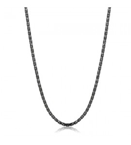 Collana Uomo Gioielli Sagapò Ripple in acciaio 316L pvd gun brunito catena srp31
