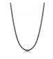 Collana Uomo Gioielli Sagapò Ripple in acciaio 316L pvd gun brunito catena srp31