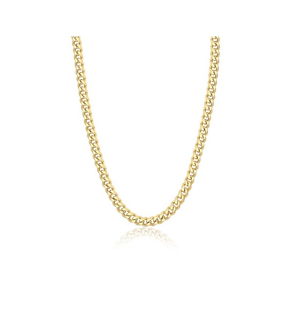 Collana Uomo Gioielli Sagapò Ripple in acciaio pvd oro catena grumetta diamantata srp54
