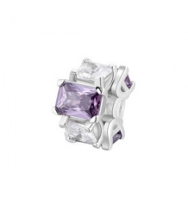 Color Charm Gioielli Fancy by Brosway in argento zircone baguette ametista e bianco fmp02