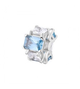 Color Charm Gioielli Fancy by Brosway in argento zircone baguette azzurro e bianco fcl02