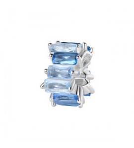 Color Charm Gioielli Fancy by Brosway in argento zircone baguette azzurro fcl03