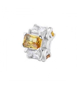 Color Charm Gioielli Fancy by Brosway in argento zircone baguette giallo e bianco fey02