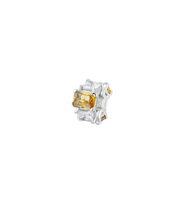 Color Charm Gioielli Fancy by Brosway in argento zircone baguette giallo e bianco fey02
