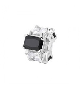 Color Charm Gioielli Fancy by Brosway in argento zircone baguette nero e bianco fmb02