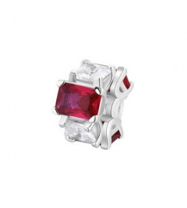 Color Charm Gioielli Fancy by Brosway in argento zircone baguette rosso e bianco fpr02