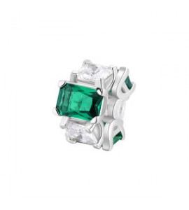 Color Charm Gioielli Fancy by Brosway in argento zircone baguette verde e bianco flg02