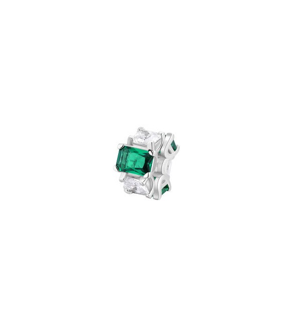 Color Charm Gioielli Fancy by Brosway in argento zircone baguette verde e bianco flg02