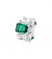 Color Charm Gioielli Fancy by Brosway in argento zircone baguette verde e bianco flg02
