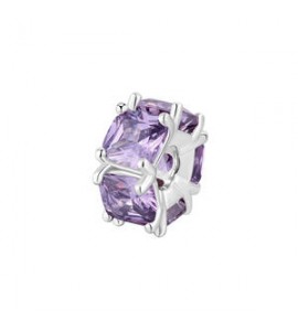 Color Charm Gioielli Fancy by Brosway in argento zircone cushion ametista fmp04
