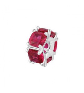 Color Charm Gioielli Fancy by Brosway in argento zircone cushion rosso fpr03