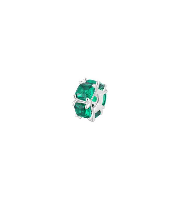 Color Charm Gioielli Fancy by Brosway in argento zircone cushion verde flg03