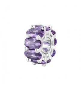 Color Charm Gioielli Fancy by Brosway in argento zircone ovale ametista fmp01