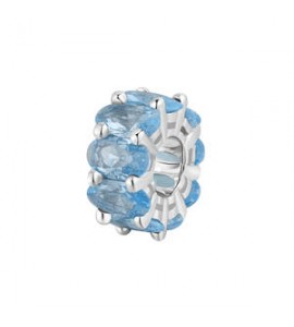 Color Charm Gioielli Fancy by Brosway in argento zircone ovale azzurro fcl01