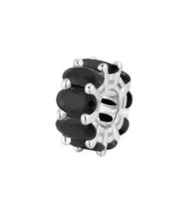 Color Charm Gioielli Fancy by Brosway in argento zircone ovale nero fmb01