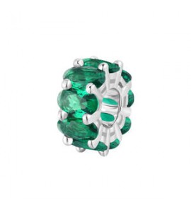 Color Charm Gioielli Fancy by Brosway in argento zircone ovale verde flg01
