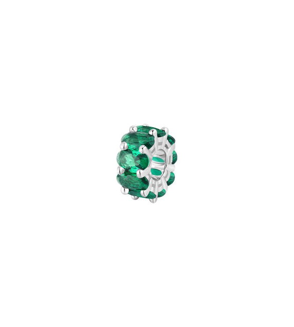 Color Charm Gioielli Fancy by Brosway in argento zircone ovale verde flg01