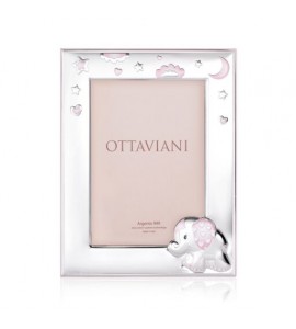 Cornice Bambina Rosa Ottaviani Elefantina 13x18 7003ar