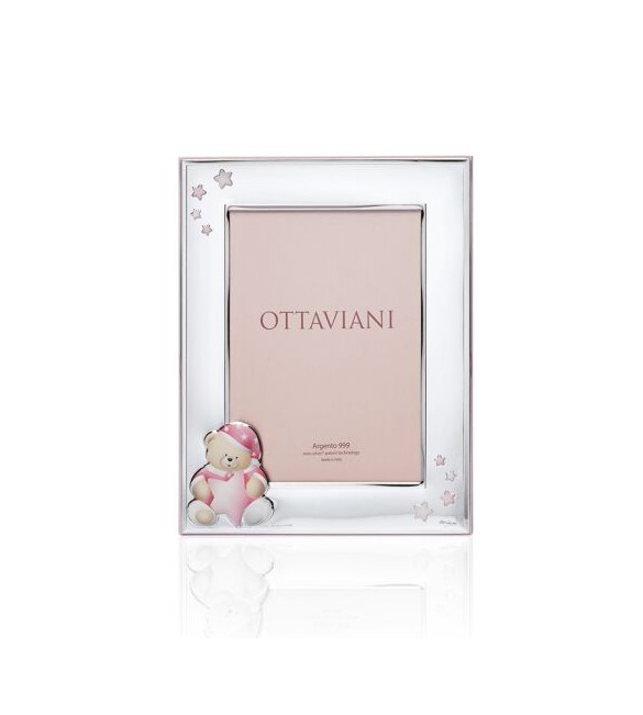 Cornice Bambina Rosa Ottaviani Orsetto 9x13 7004br