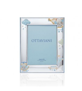 Cornice Bambino Azzurro Ottaviani Elefantino in Elicottero 13x18 7006ac