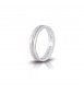 Fedina di fidanzamento Unoaerre Biancospino in argento 925 bianco in finitura liscia con righe centrali. Mm 3,80