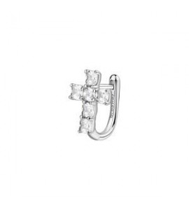 Mono Orecchino ad U Gioielli Fancy by Brosway in argento Croce zircone bianco fiw23