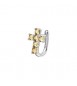 Mono Orecchino ad U Gioielli Fancy by Brosway in argento Croce zircone giallo fey10