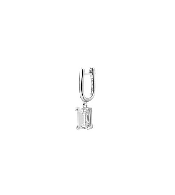 Mono Orecchino ad U Gioielli Fancy by Brosway in argento zircone baguette  bianco pendente fiw12