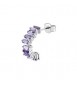 Mono Orecchino Cerchietto Gioielli Fancy by Brosway in argento zircone baguette ametista fmp12
