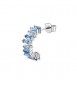 Mono Orecchino Cerchietto Gioielli Fancy by Brosway in argento zircone baguette azzurro fcl10