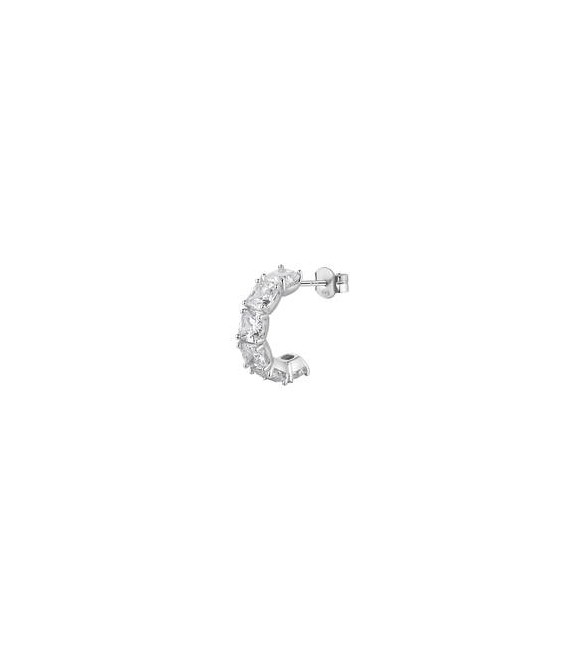 Mono Orecchino Cerchietto Gioielli Fancy by Brosway in argento zircone cushion bianco fiw15