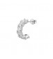 Mono Orecchino Cerchietto Gioielli Fancy by Brosway in argento zircone cushion bianco fiw15