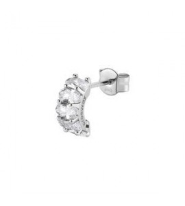 Mono Orecchino Cerchietto Gioielli Fancy by Brosway in argento zircone ovale bianco fiw13