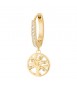 Mono Orecchino da Donna Gioielli Brosway Chakra in acciaio 316L Albero della Vita pvd oro bhke005