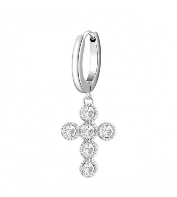 Mono Orecchino da Donna Gioielli Brosway Chakra in acciaio 316L Croce bhke018