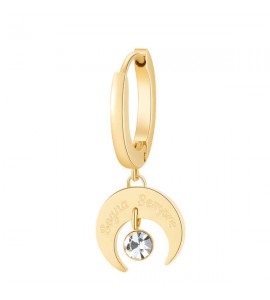 Mono Orecchino da Donna Gioielli Brosway Chakra in acciaio 316L pvd oro Luna Crescente bhke008