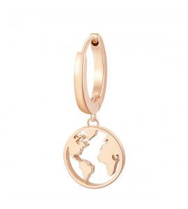 Mono Orecchino da Donna Gioielli Brosway Chakra in acciaio 316L pvd oro rosa Globo bhke012