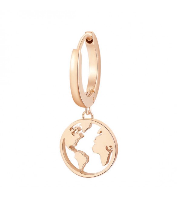 Mono Orecchino da Donna Gioielli Brosway Chakra in acciaio 316L pvd oro rosa Globo bhke012