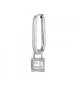 Mono Orecchino da Donna Gioielli Brosway Chakra in acciaio con Lucchetto bhke117