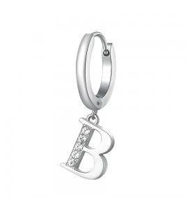 Mono Orecchino da Donna Gioielli Brosway Chakra in acciaio lettera B bhke058