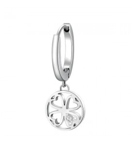 Mono Orecchino da Donna Gioielli Brosway Chakra in acciaio Quadrifoglio bhke001