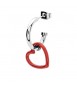 Mono Orecchino Donna Gioielli Sagapò Vibes in acciaio Cuore e smalto Rosso svb29