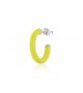 Mono Orecchino Donna Gioielli Sagapò Vibes in acciaio smalto Giallo svb44