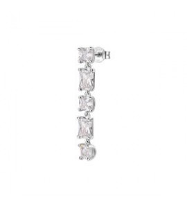 Mono Orecchino Gioielli Fancy by Brosway in argento pendente zircone baguette bianco fiw27