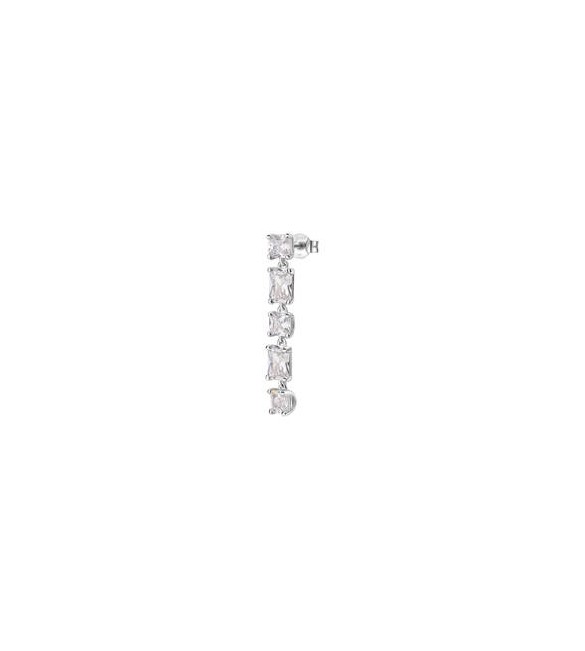 Mono Orecchino Gioielli Fancy by Brosway in argento pendente zircone baguette bianco fiw27