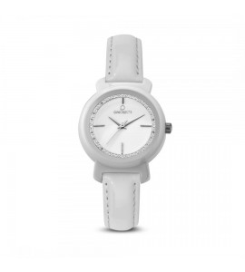 Orologio opsobjects Pretty da donna crystal pelle lucida bianco opspw-575
