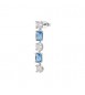 Mono Orecchino Gioielli Fancy by Brosway in argento pendente zircone baguette blu ffb17