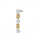 Mono Orecchino Gioielli Fancy by Brosway in argento pendente zircone baguette giallo fey16