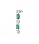 Mono Orecchino Gioielli Fancy by Brosway in argento pendente zircone baguette verde flg17
