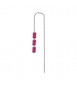 Mono Orecchino Gioielli Fancy by Brosway in argento saliscendi zircone baguette rosso fpr16